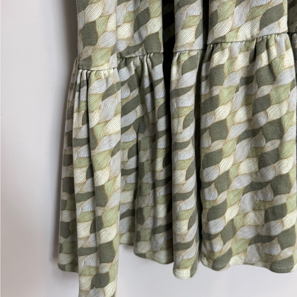 Kate Quinn Women’s Organic Cotton Green Dress Size XL Smocked Pockets Nature - Picture 4 of 8